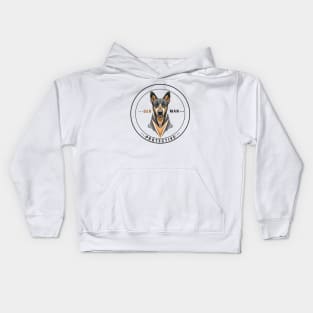 geometric dog | German Shephard Kids Hoodie